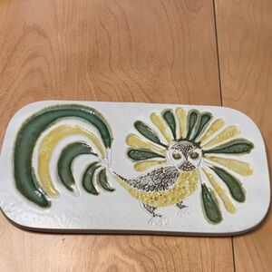 Vintage Bennington Pottery Rooster Plaque.
